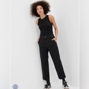 GAP High Rise Girlfriend Khaki Pants Size 18 Charcoal